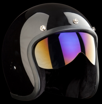 Stick-on visor for Jet helmet tinted